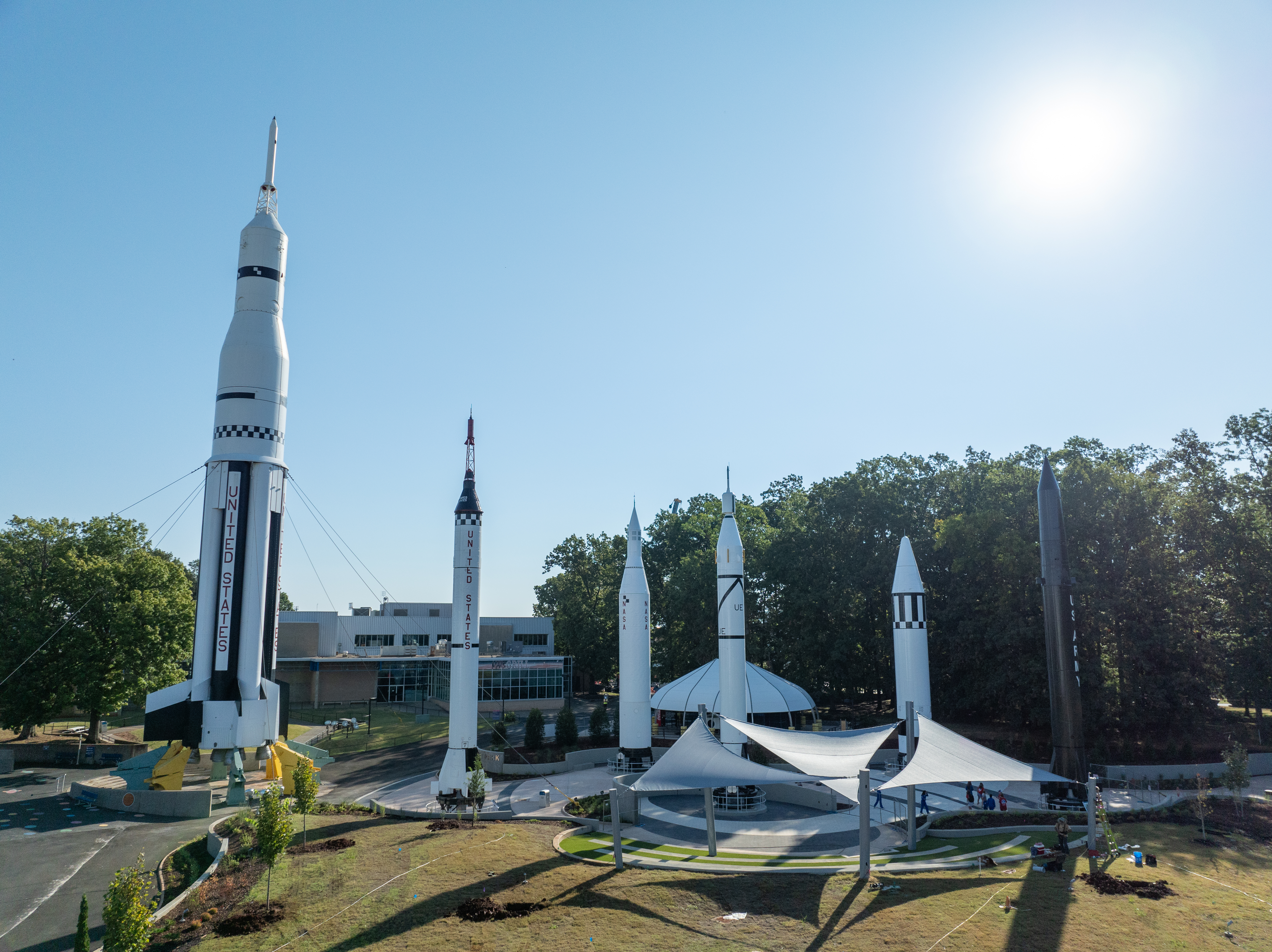 Drone shot of rocket park
