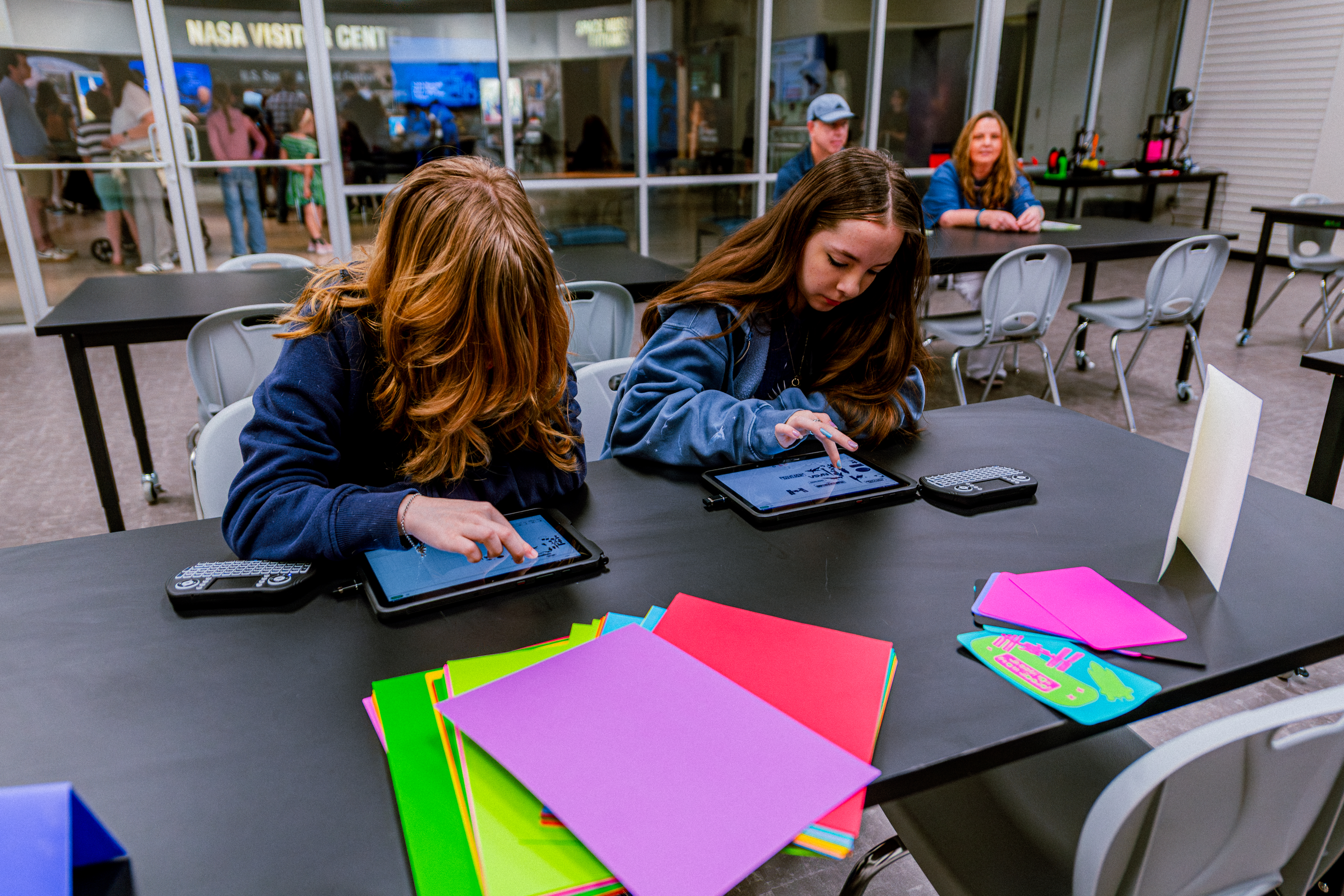 Kids enjoying having fun and creating arts and crafts