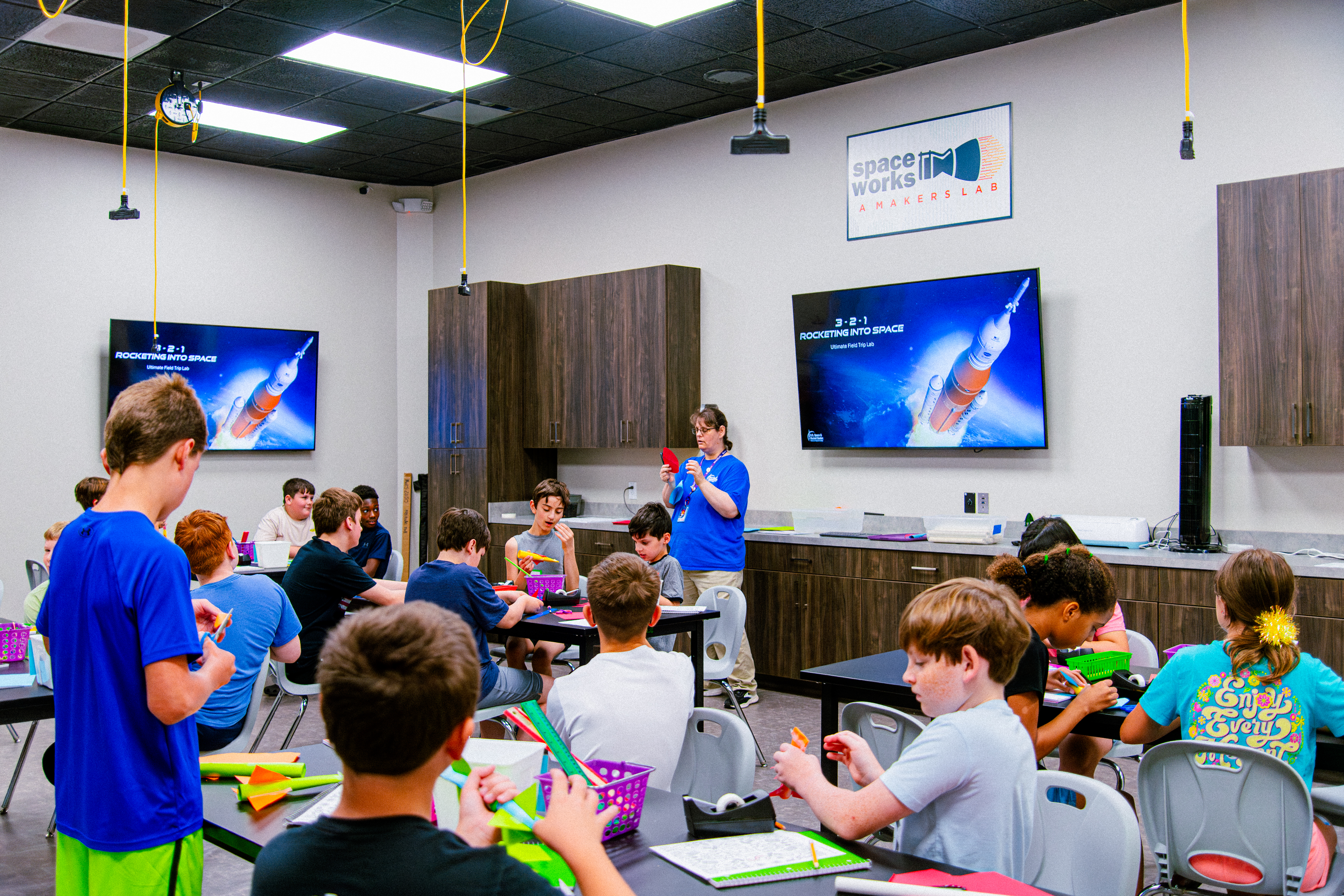 group of students enjoying Space Works
