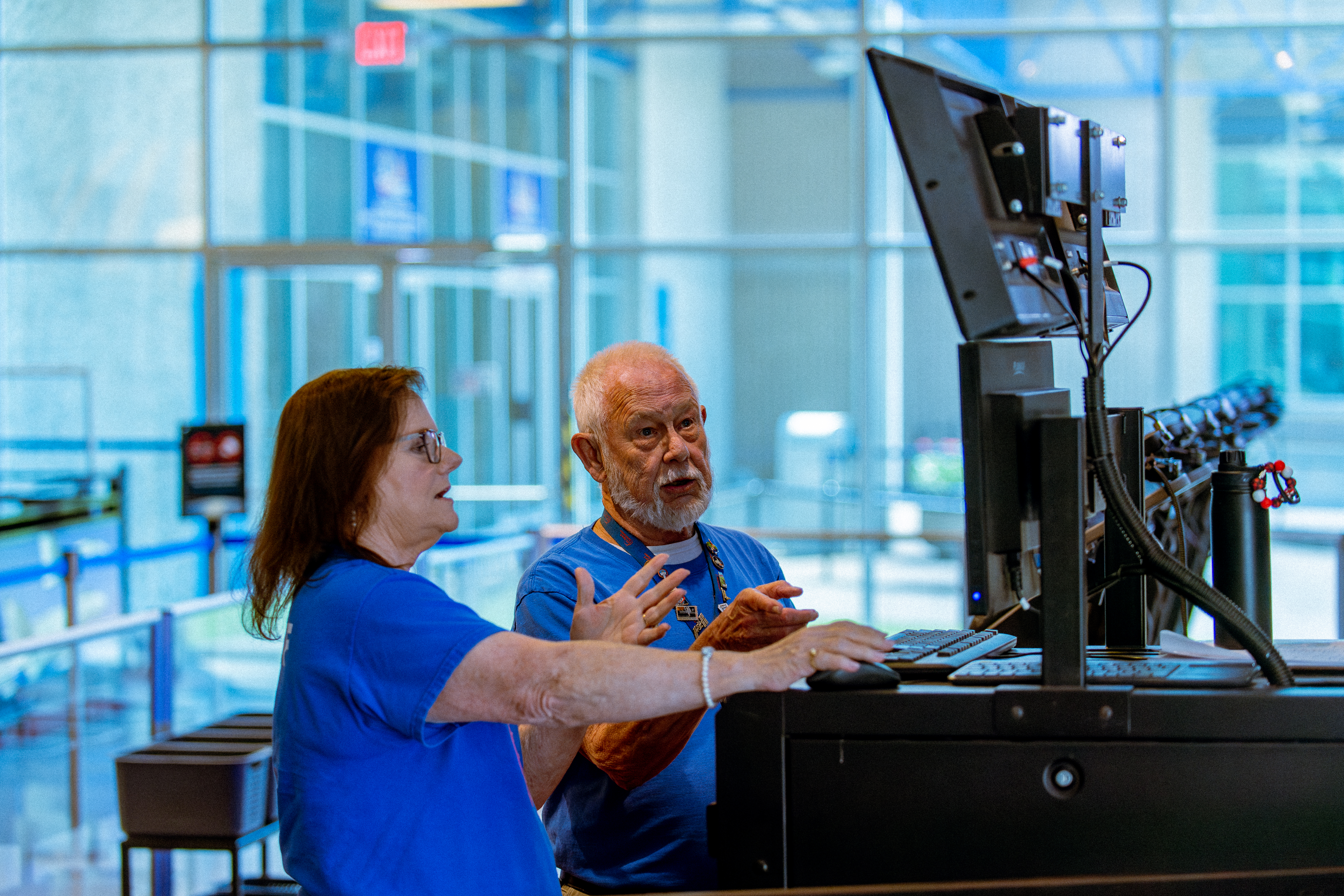 Coworkers working together